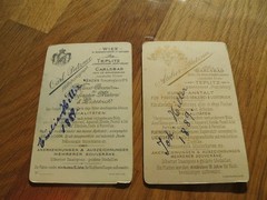 2 x Picture, Photo, Couple, Atelier Pietzner, Court Photographer, Carlsbad-Teplitz 1889