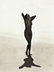 1927 Original EDWIN BOWER HESSER Female Nude Beach Vintage Silver Gelatin Photo