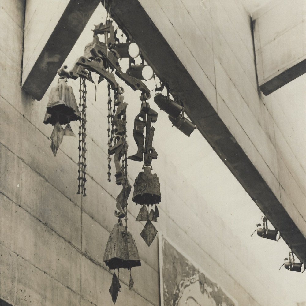 Old Photo Black & White Chimes 8×10 Mid-Century VTG NEW MCM Original Art