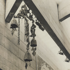 Old Photo Black & White Chimes 8×10 Mid-Century VTG NEW MCM Original Art