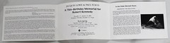Jacques Lowe & Paul Fusco Memorial Robert Kennedy Leica Gallery 2001 Invitation