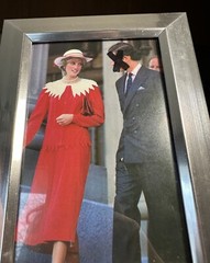 Framed Photo Of Princess Diana in 4×6 photo Silver Frame featuring redacted