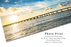 Coastal Photography Print – Picture of Destin Bridge at Sunset in Florida