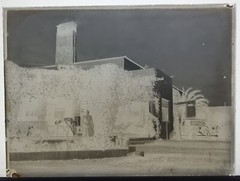 Great Antique Photo Glass Plate, Rare Glass Negative, Car Front House, Circa 1930 – Rare