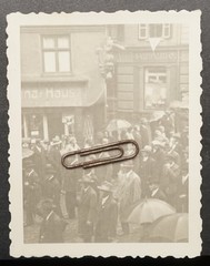 Photo View 1933 Ansbach Franconia Bavaria Advertising Business Parade Sign Building