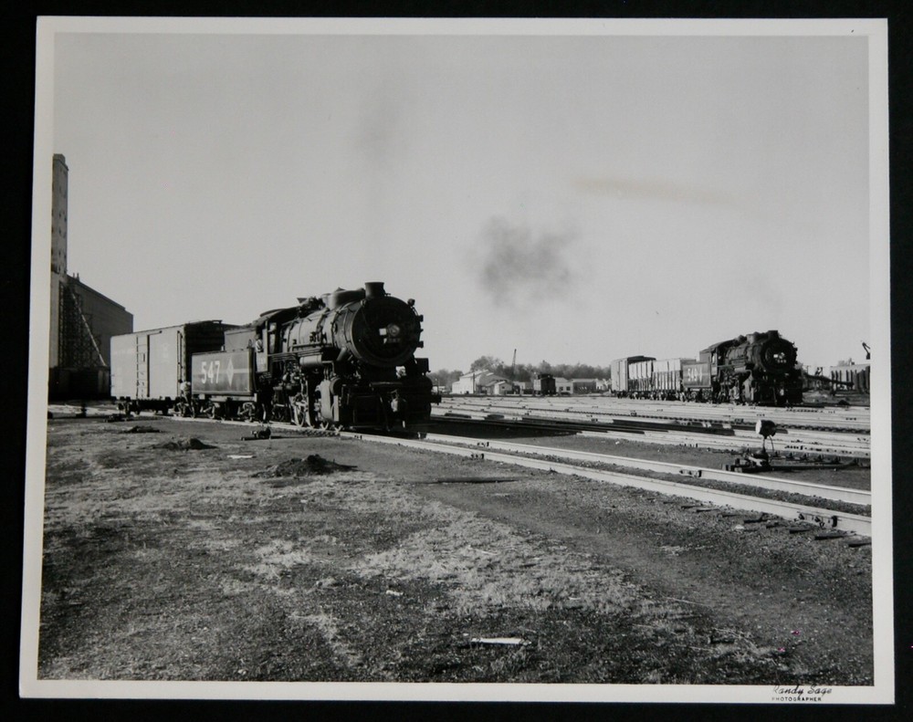 547 Locomotive Chicago & Illinois 8×10 Photograph Vtg 50s C&IM Railway Railroad