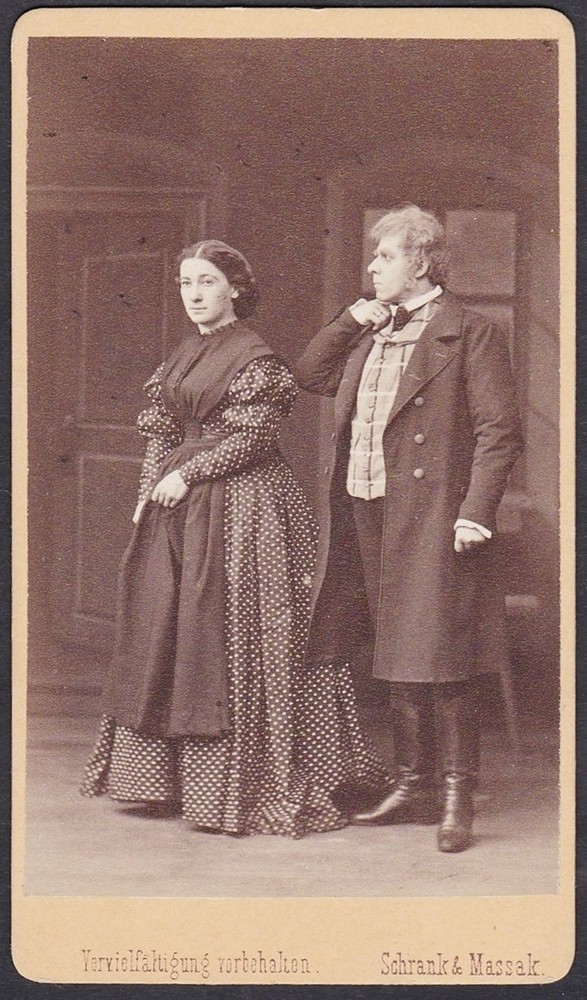 Joseph Lewinsky Charlotte Wolter Theater Vienna Portrait CDV Photo 1870