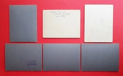 6 x Hardboard Photo Where? Circa 1900 Types Woman Children Man Bridge (F16537