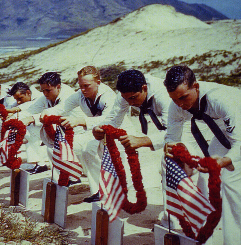 WWII Sailors Pay Tribute To Those Who Perished At Pearl Harbor 1941 Enhanced
