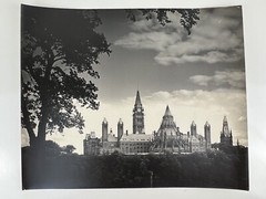 Vintage Large Black & White Photograph Photography Print Parliament Hill Ottawa