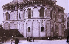 Apostle Church in Cologne around 1900 Orig. historic glass picture