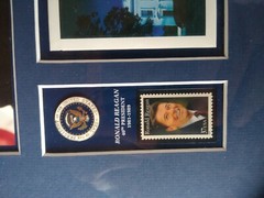 Ronald Reagan 37 Cent Stamp First Issue Framed Picture 18×16 Photograph