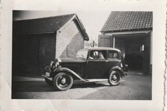 Vintage Photo Woman in Opel 1.2 Liter 1937 Car Vintage Passenger Car