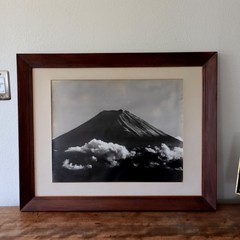 Large 1950s Photograph Mt Fuji Summer Koyo Okada Silver Gelatin Print Japan Vtg