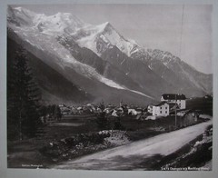 CHAMONIX et le MONTBLANC . ALBUMEN PRINT – EDITION PHOTOGLOB . 1889 ZURICH