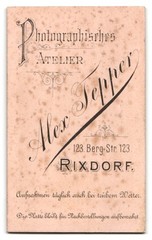 Photograph Alex Tepper, Rixdorf, Berg-Str. 123, young handsome woman with sc