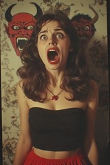 5 ~ 4X6 Glossy HORROR Fine Art ‘ SCREAM QUEEN ‘ Photo FANTASY Set ! 211359085