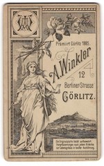 Photograph A. Winkler, Görlitz, Berliner-Str. 12, monogram of the photographer, jun