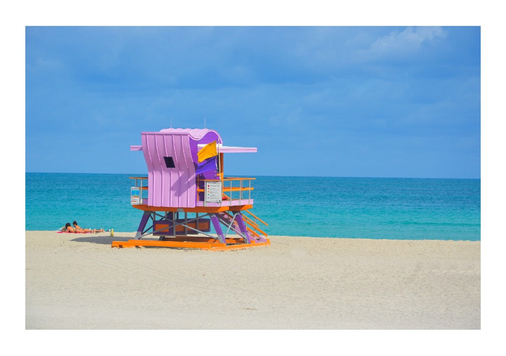 Miami Beach Pink Lifeguard Tower, High Resolution Image, Many Formats, TV Art