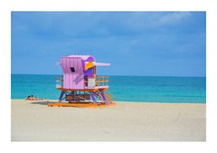 Miami Beach Pink Lifeguard Tower, High Resolution Image, Many Formats, TV Art