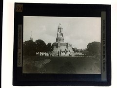 Original old glass slide/plate Hamburg Bismark monument approx. 1924 8.5x10cm SW-
