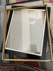 Vtg 1930s Glamour Woman Portrait 8×10 B&W Photo in Ornate Gold Deco Frame