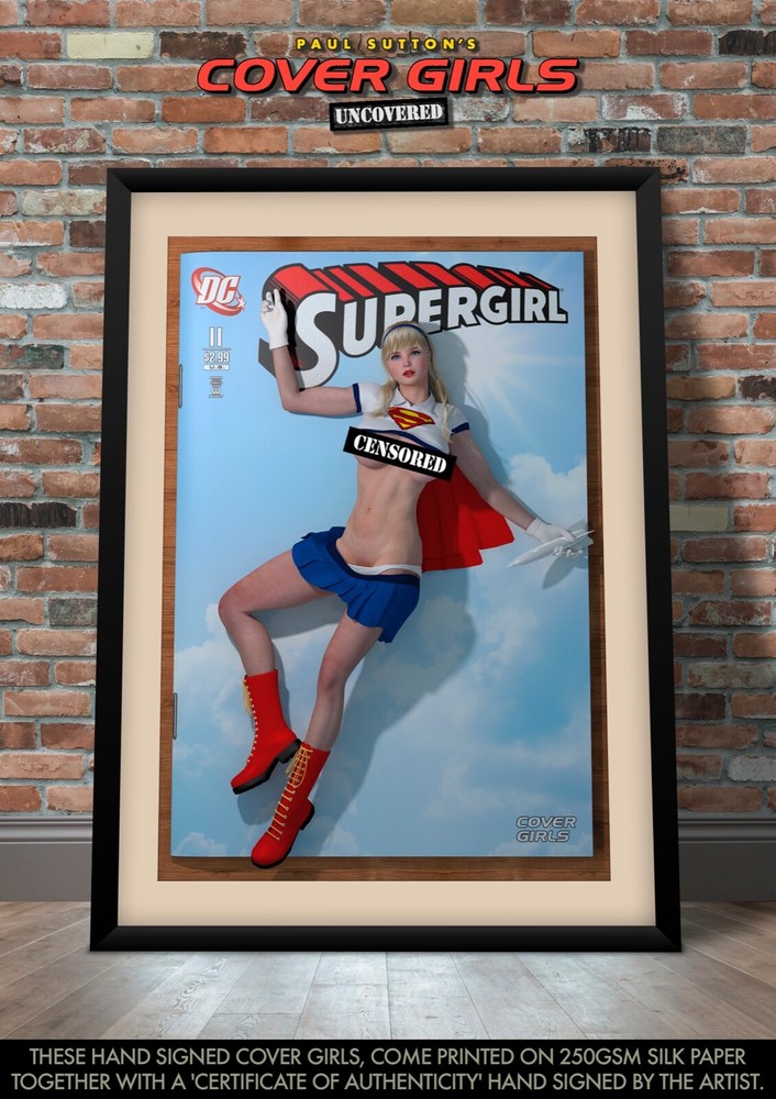 Linda Danvers SEXY Supergirl DC Comic Signed A3 Print Cover Girls Superman Hero