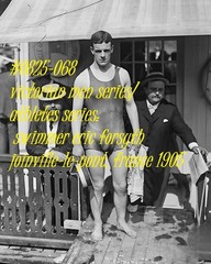 VINTAGE MALE PORTRAIT #0825-068 -swimmers -eric forsyth 1905 -free ship in u.s.