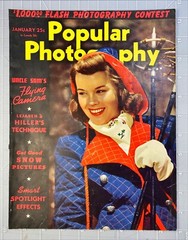 Popular Photography January 1941 Skiing Theme Vintage Cover Only Photo