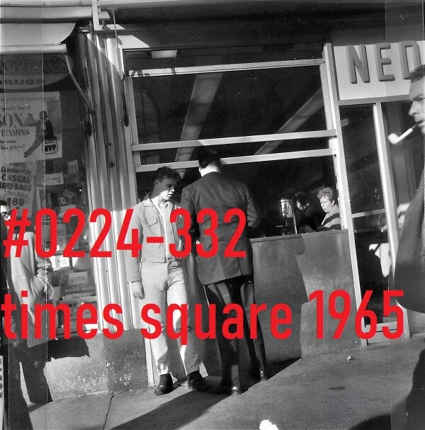 VINTAGE MALE PORTRAIT #0224-332 -times square 1965 -free shipping usa