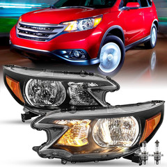 OE Style Headlight Assembly Fit for 2012-2014 Honda CR-V Halogen Headlamp W/Bulb