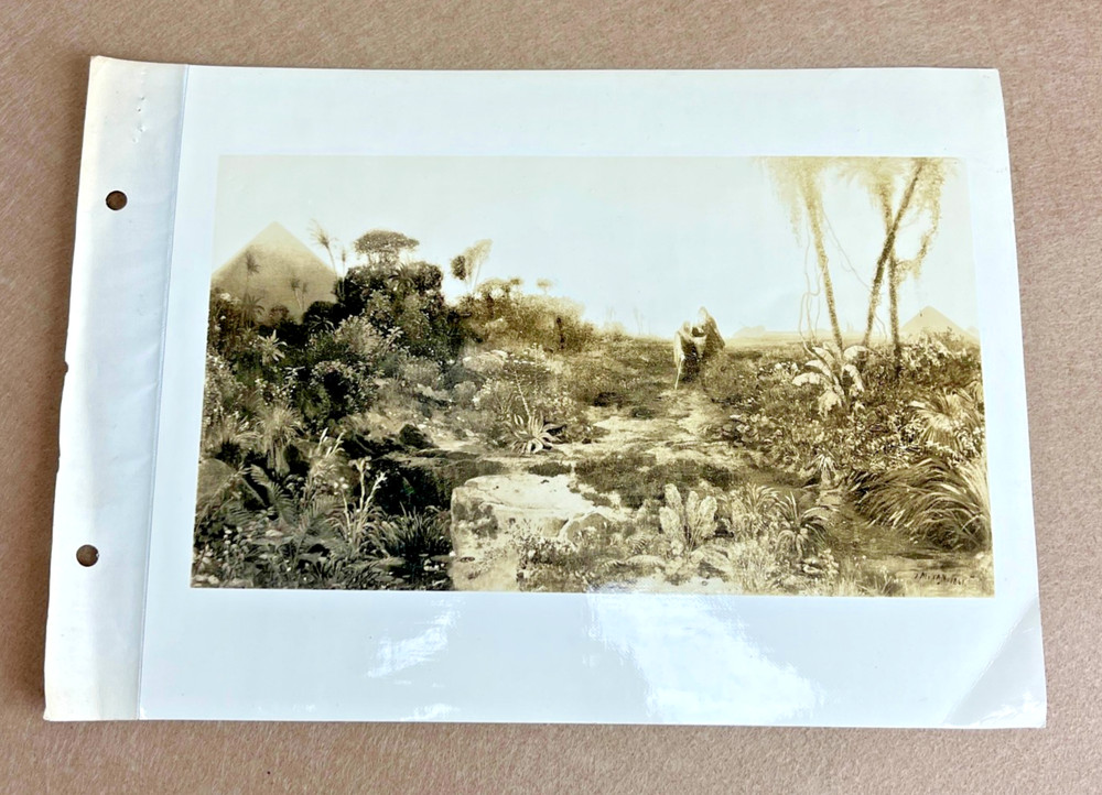 Thomas Moran “Flight Into Egypt” 1925 Authentication Photograph Signed/Typed