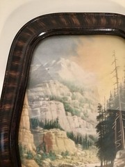 Antique W.A. Carson Wildlife Photograph Artwork Bubble Frame Moose Hunting