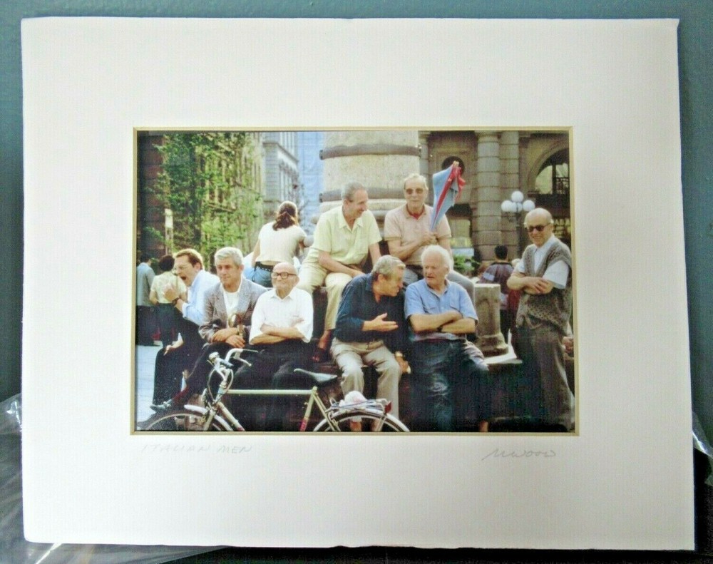 «ITALIAN MEN» Matted Photo Art Print Richard Wood Ann Arbor, Michigan 8 x 10