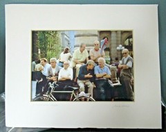 «ITALIAN MEN» Matted Photo Art Print Richard Wood Ann Arbor, Michigan 8 x 10