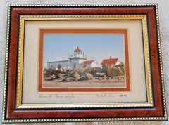 POINT NO POINT LIGHTHOUSE HANSVILLE WA 6.5″ X 8.5″ Framed Matted Photo 3″ X 4.5″
