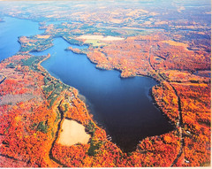 Whitefish Lake, Sawyer Co, near Stone Lake, Wisc. Overhead Photo. Frame Optional