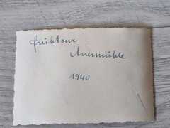 orig. Photo Ratingen 1940, Rosenstraße house number 43, inn, beer advertising (x)