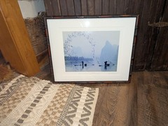 Vintage Asian Signed Framed G Liang “Fishing in Spring At Li River” Photograph