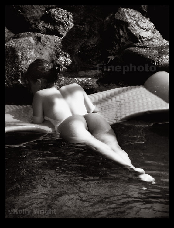 Original TIA #2 Female NUDE LAGOON Butt Fine Art Photograph Signed, KELLY WRIGHT