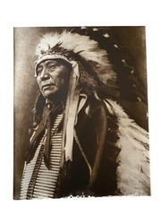 Vintage 11×14 Edward Curtis Reprint Indian Chief Joseph & Sioux Hollow Horn Bear