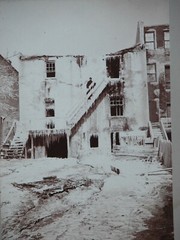 Orig. Vtg Early 1900s WAREHOUSE FIRE BUILDING w/ ICICILES FRONT & BACK
