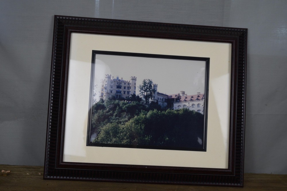 European Castle Landscape Framed Color Photo Print Matted Wall Art Ready to Hang