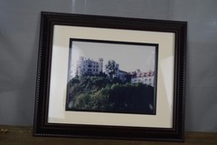 European Castle Landscape Framed Color Photo Print Matted Wall Art Ready to Hang