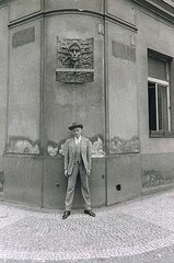 Cecil Beaton Self Portrait, Kafka Monument Prague 5×7 B&W Photograph