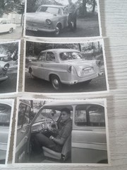 6 x old GDR photo with Trabant, interior shots (2)