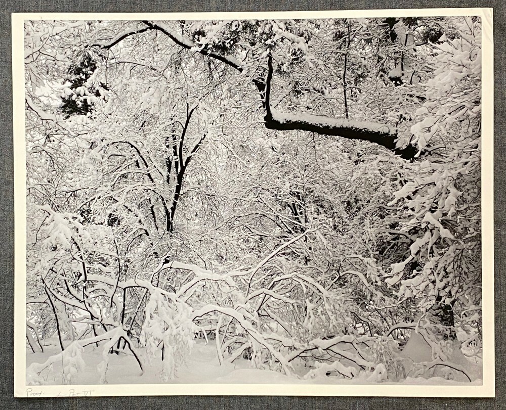 Ansel Adams Fresh Snow, Yosemite Valley, California, Rare Proof, Black and Wh…