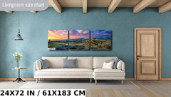 Desert Wonderland: Painted Sky Sunset Sabino Canyon Wall Art Cactus Canvas Print