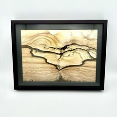 Art Photograph Stone Landscape Matte Frame 12 1/4″ x 9 1/4″ Lapidary Stonescape