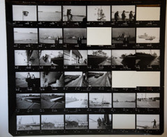 Photo Print Large Contact Sheet 1980 Various Views Normandy 40X50cm